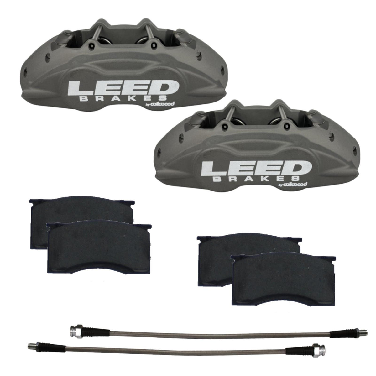 Leed MaxGrip Brake Caliper - Gray - Ford Mustang 1964-67 (Pair)