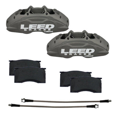 Leed MaxGrip Brake Caliper - Gray - Ford Mustang 1964-67 (Pair)