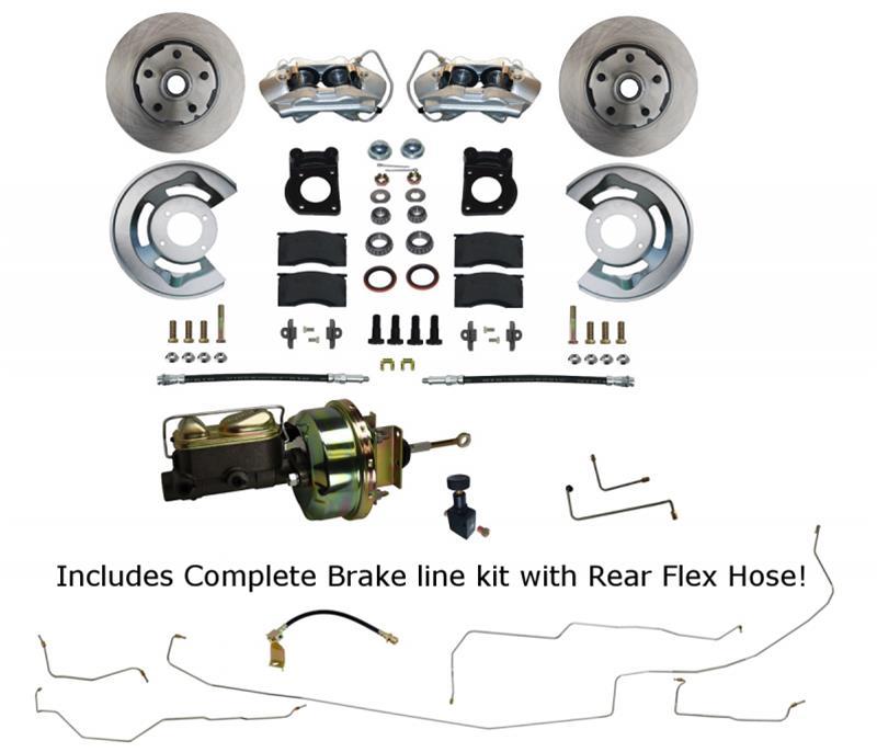 Leed Disc Conversion 4 Piston Front Brake Kit - Ford Mustang 1964-66