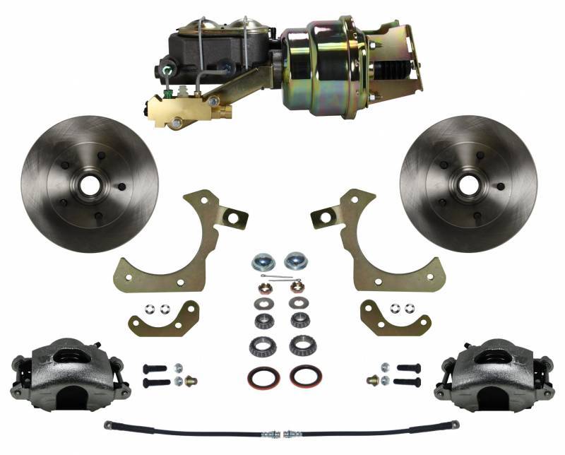 Leed Disc Conversion 1 Piston Front Brake Kit - GM A-Body 1959-64