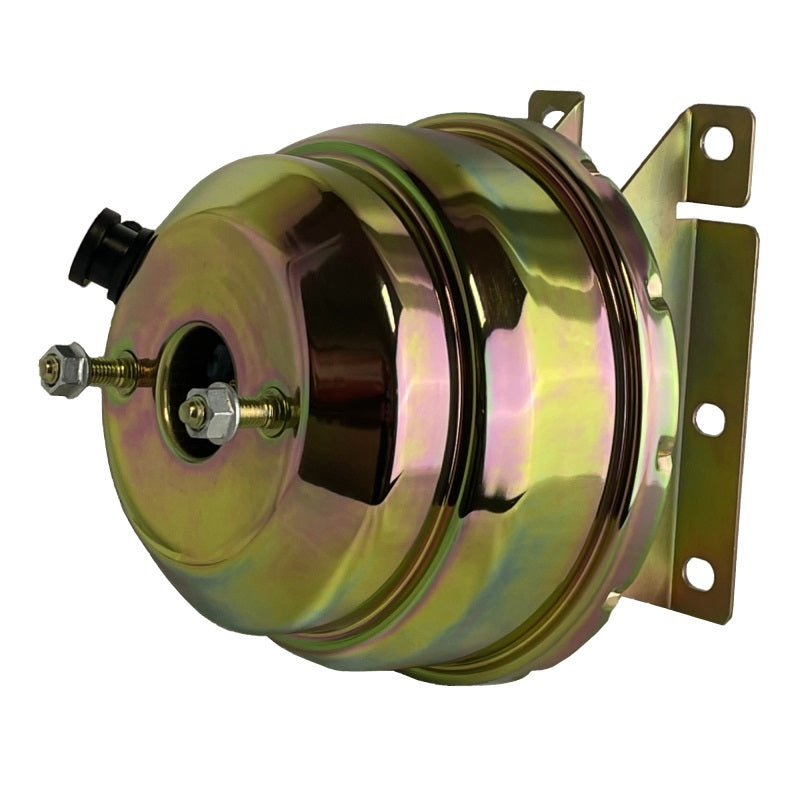 Leed Brake Booster / Master Cylinder - 8 in OD - 1-1/8 in Bore - Gold Zinc Plated - GM Fullsize Truck / SUV 1973-87