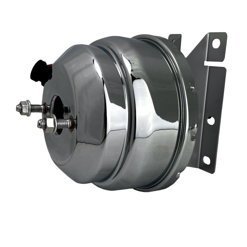 Leed Power Brake Booster - 8 in OD - Dual Diaphragm - Chrome - GM Fullsize Truck / SUV 1973-87