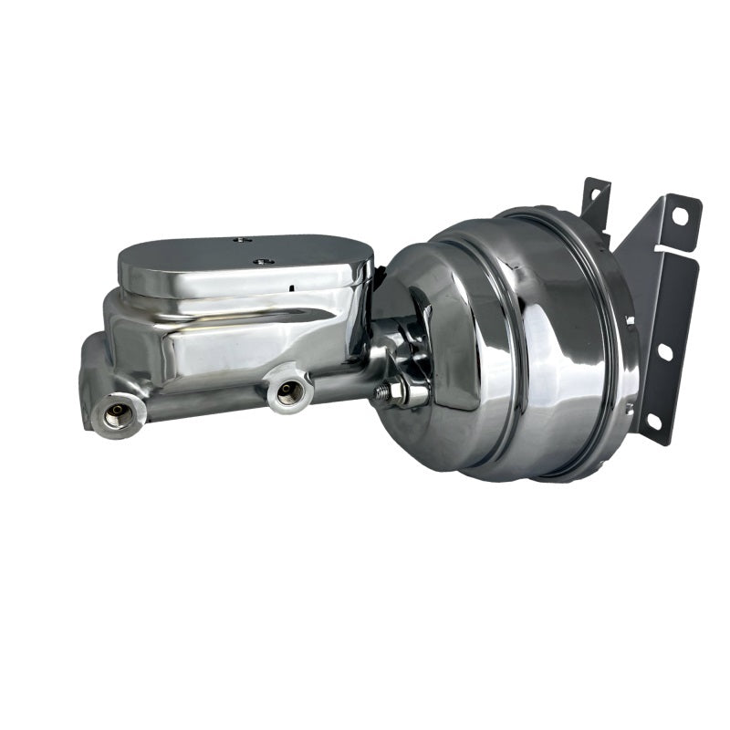 Leed Brake Booster / Master Cylinder - 8 in OD - 1-1/8 in Bore - Chrome - GM Fullsize Truck / SUV 1973-87