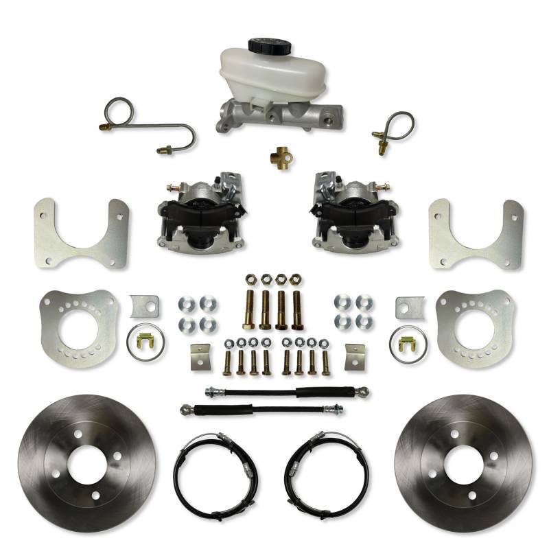 Leed Disc Brake Conversion Rear Kit - 1 Piston Caliper - 11.000 in Plain Iron Rotors - Ford Mustang 1987-93 RC0011