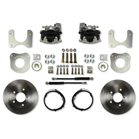 Leed Disc Brake Conversion Rear Kit - 1 Piston Caliper - 11.000 in Plain Iron Rotors - Ford Mustang 1979-86 RC0012
