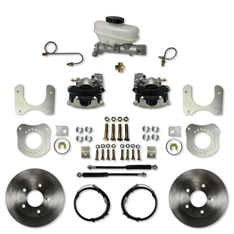 Leed Disc Brake Conversion Rear Kit - 1 Piston Caliper - 11.000 in Plain Iron Rotors - Ford Mustang 1987-93 RC0013