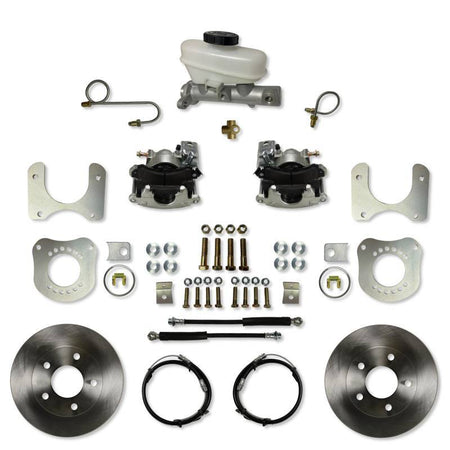 Leed Disc Brake Conversion Rear Kit - 1 Piston Caliper - 11.000 in Plain Iron Rotors - Ford Mustang 1987-93 RC0013