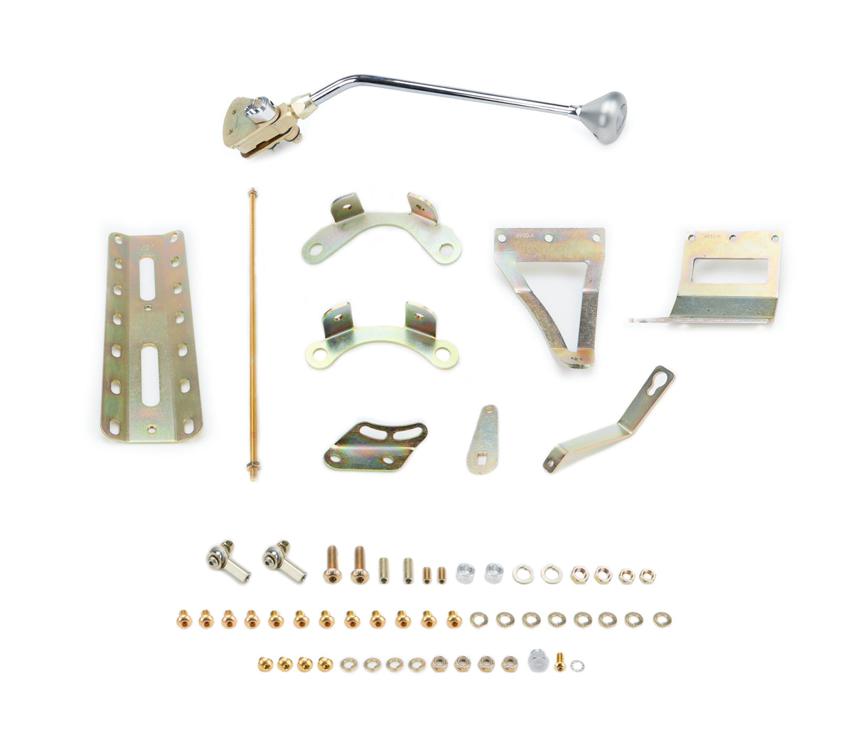 Lokar Shifter - Transmission Mount - 16 in Stick - Brushed Aluminum Mushroom Knob - 4L60E