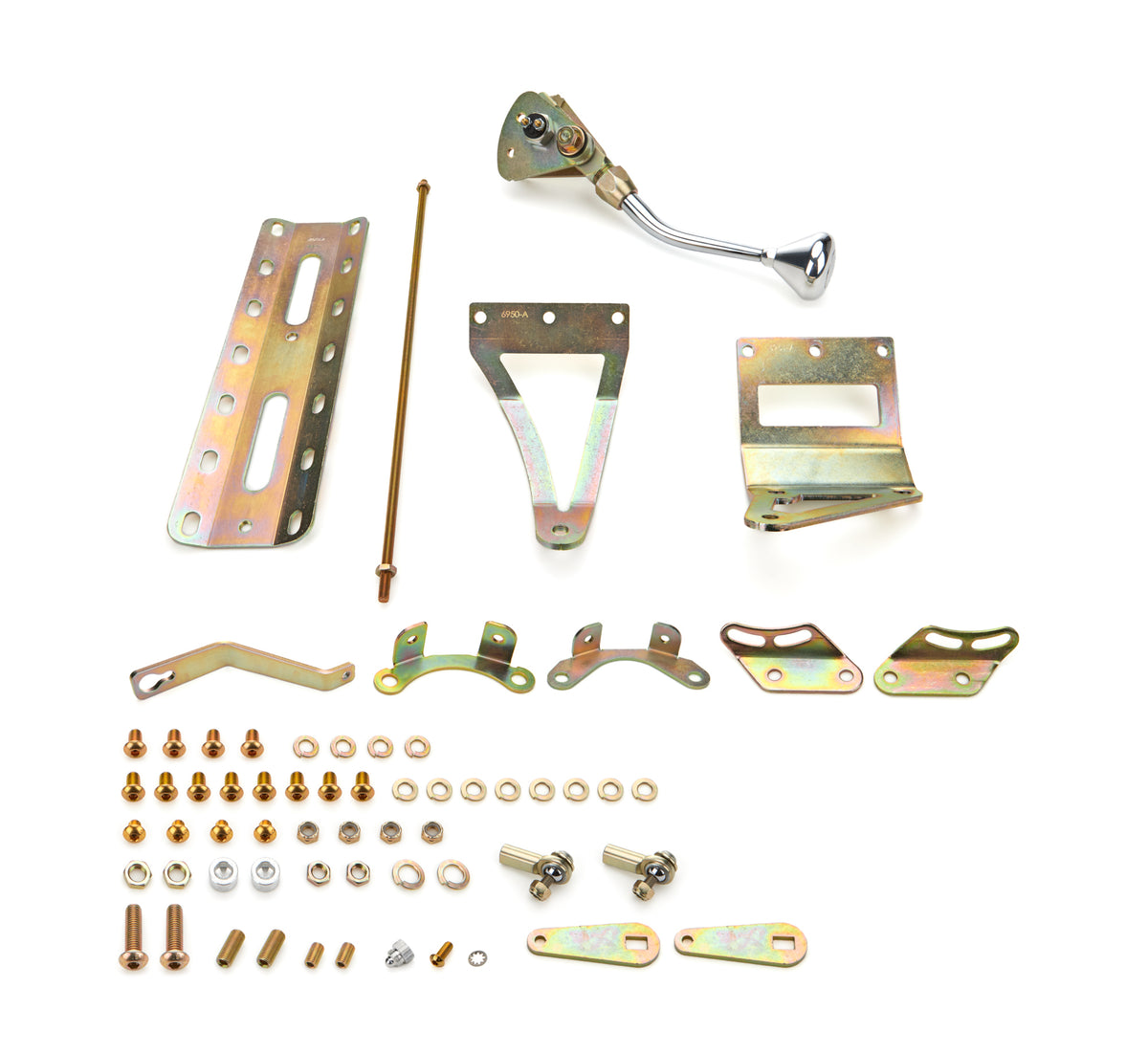 Lokar Shifter - Transmission Mount - 8 in Stick - Polished Aluminum Mushroom Knob - 4L60E