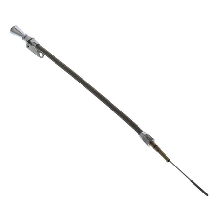 Lokar Flexible Engine Oil Dipstick - Block Mount - Clear - Doug Thorley Tri Y Header