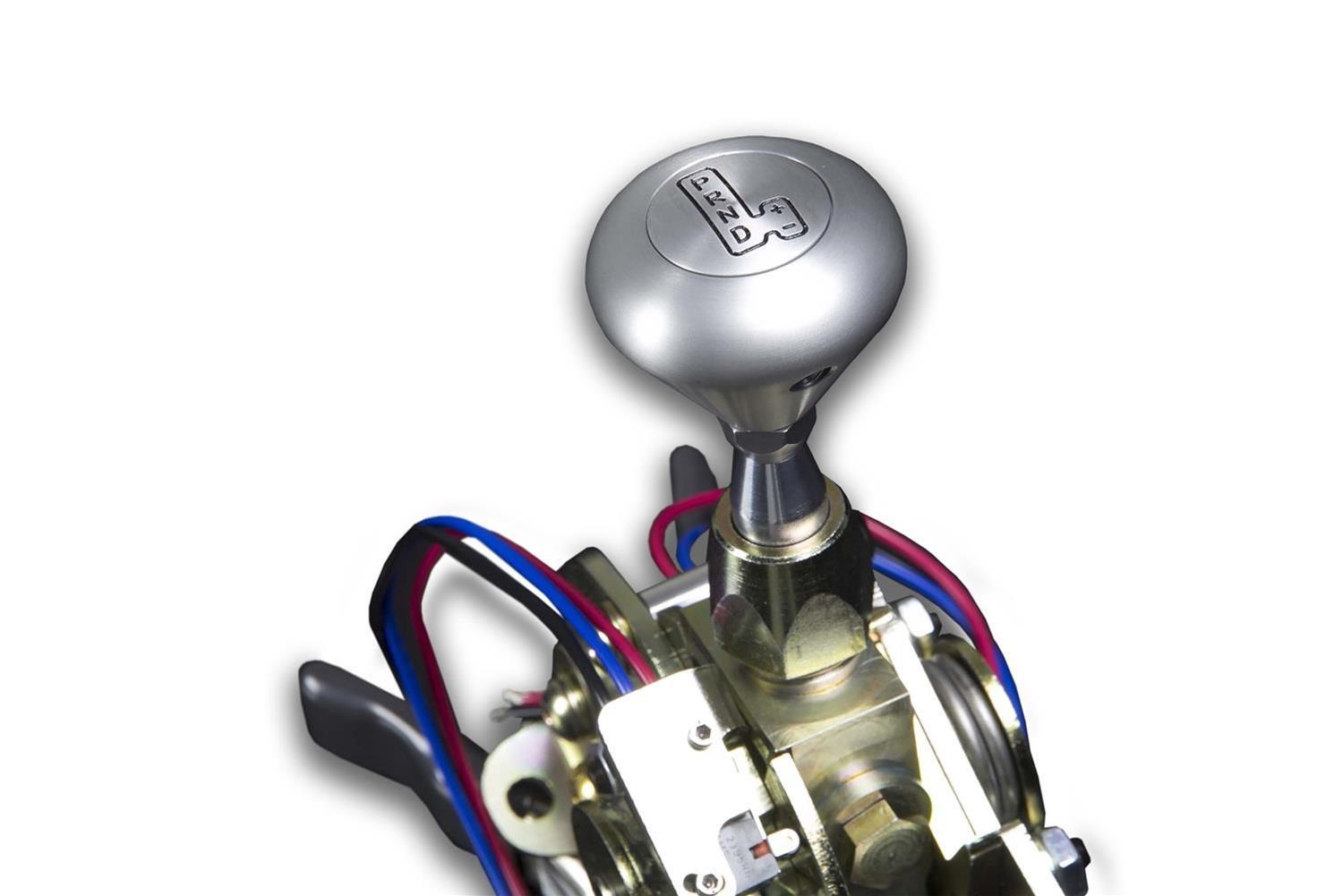 Lokar Electronic Sport Shifter - Floor Mount - 6 in Stick - Mushroom Knob - 4R70W / AODE