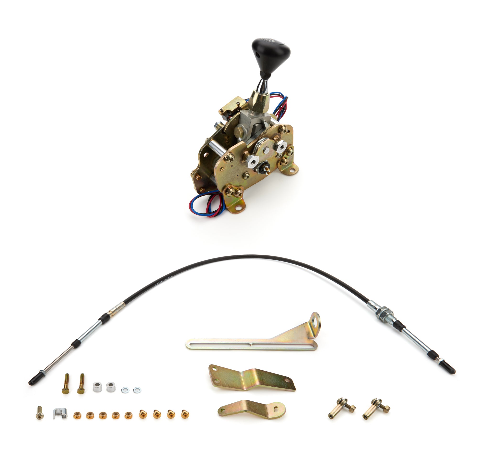 Lokar Electronic Sport Shifter - Floor Mount - 4 in Stick - Mushroom Knob - 6R80