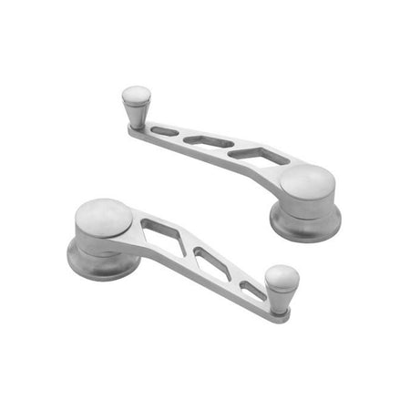 Lokar Window Crank - 1/2 in Square Spline - Brushed - Ford / GM (Pair)