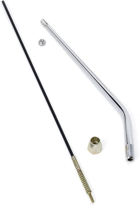 Lokar Double Bend Shifter Stick - 32 in - Chrome - Lokar Shifters