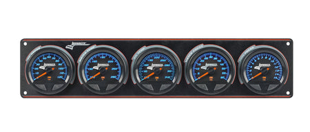 Longacre SMi Elite Waterproof Analog Gauge Panel - Black Face - Warning Light 52-44570