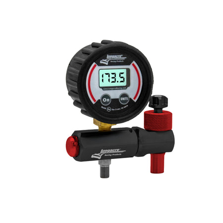 Longacre Digital Shock Inflator and Gauge - 0-300 psi - Digital - Black / Silver Face
