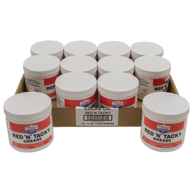 Lucas Red N Tacky Conventional Grease - 1 lb Jar (Case of 12)
