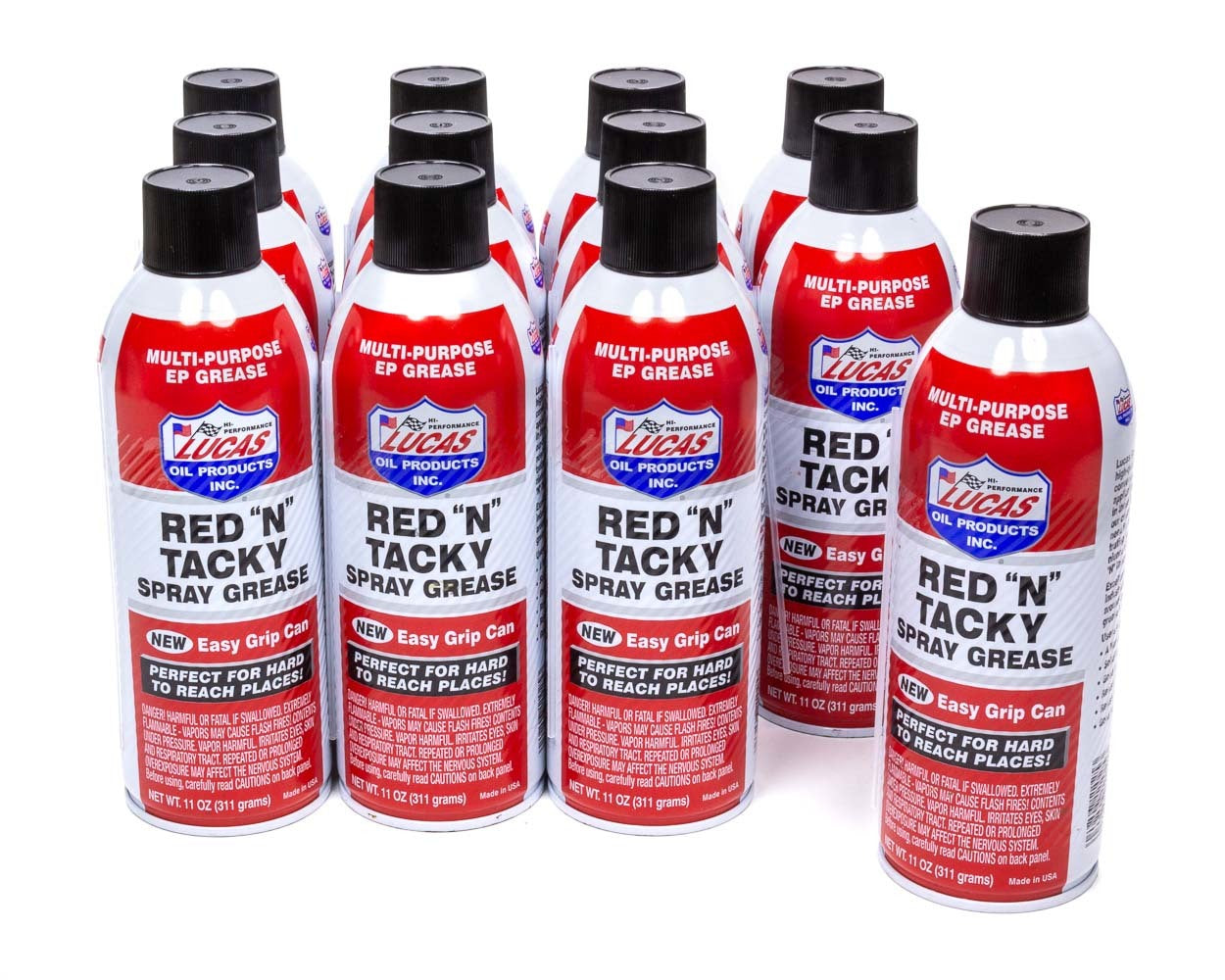 Lucas Red N Tacky Red Lithium Grease - 11 oz Aerosol Can (Case of 12)