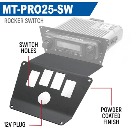 Rugged Radios Lower Accessory Panel for 2025 Polaris RZR Pro XP Pro R and Pro S Radio Mount - Jack Mount MT-PRO25-JM