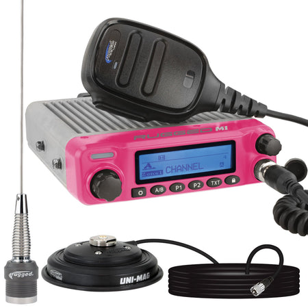 Rugged Radios Pink Rugged Radios M1 RACE SERIES Waterproof Mobile Radio Kit /w Antenna - Digital & Analog RK-M1-V-PINK