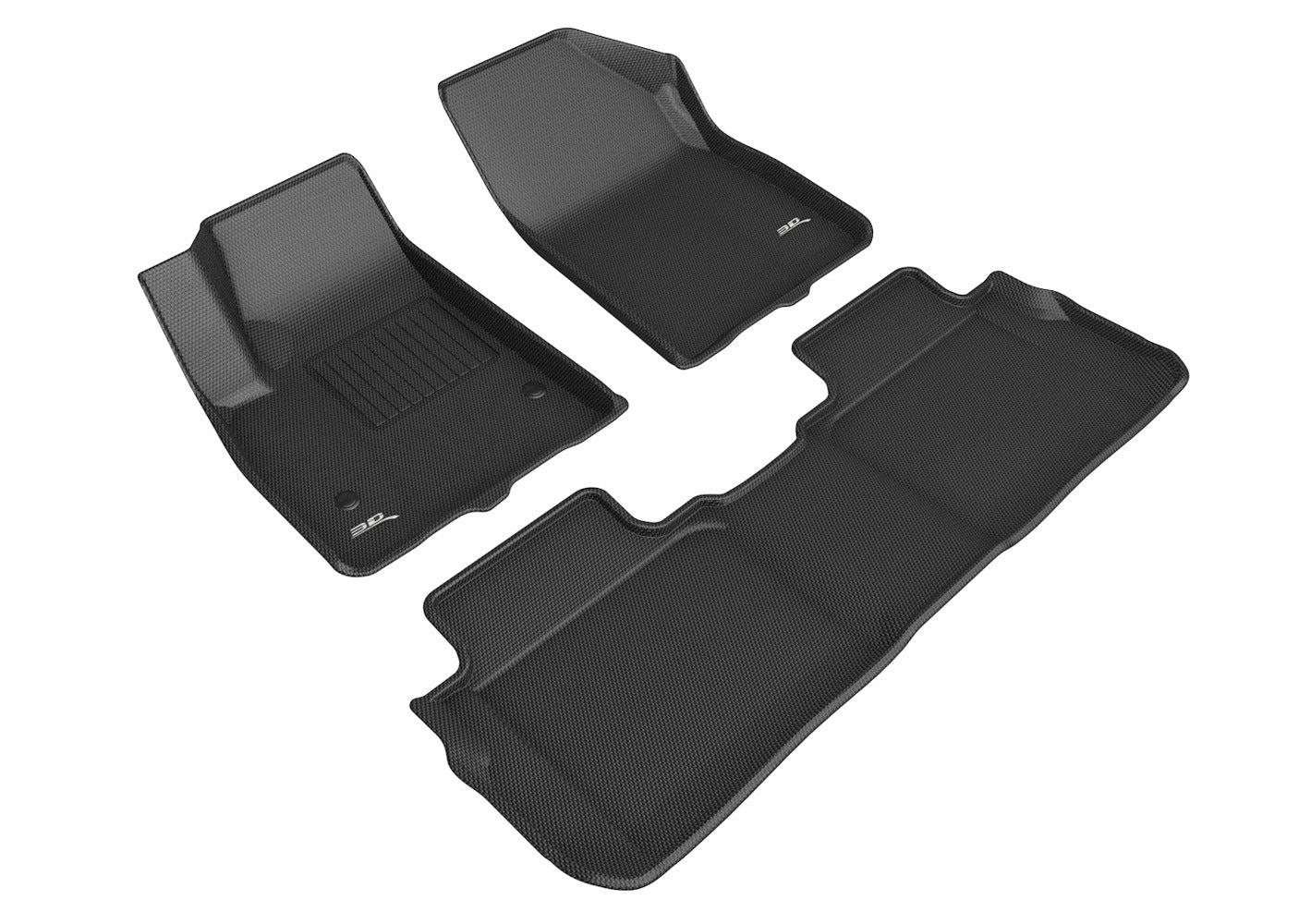 3D MAXpider Kagu Floor Liner - Front/2nd Row - Plastic - Black/Textured