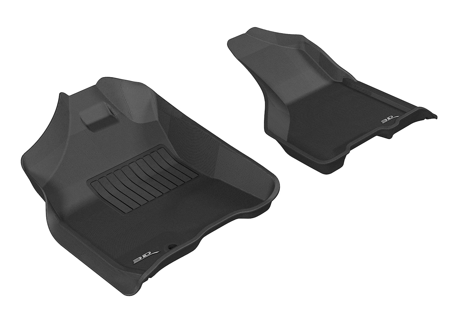 3D MAXpider Kagu Front Floor Liner - Black / Textured - Crew / Mega Cab / Dodge Ram Fullsize Truck 2009-12 (Pair)