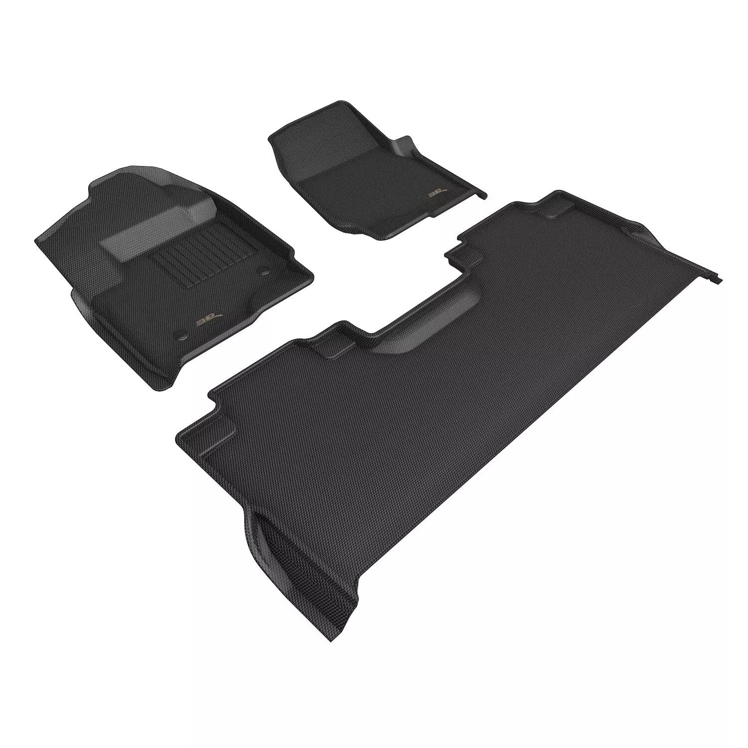 3D MAXpider Kagu Front / 2nd Row Floor Liner - Black - Crew Cab / Ford Fullsize Truck 2023-25