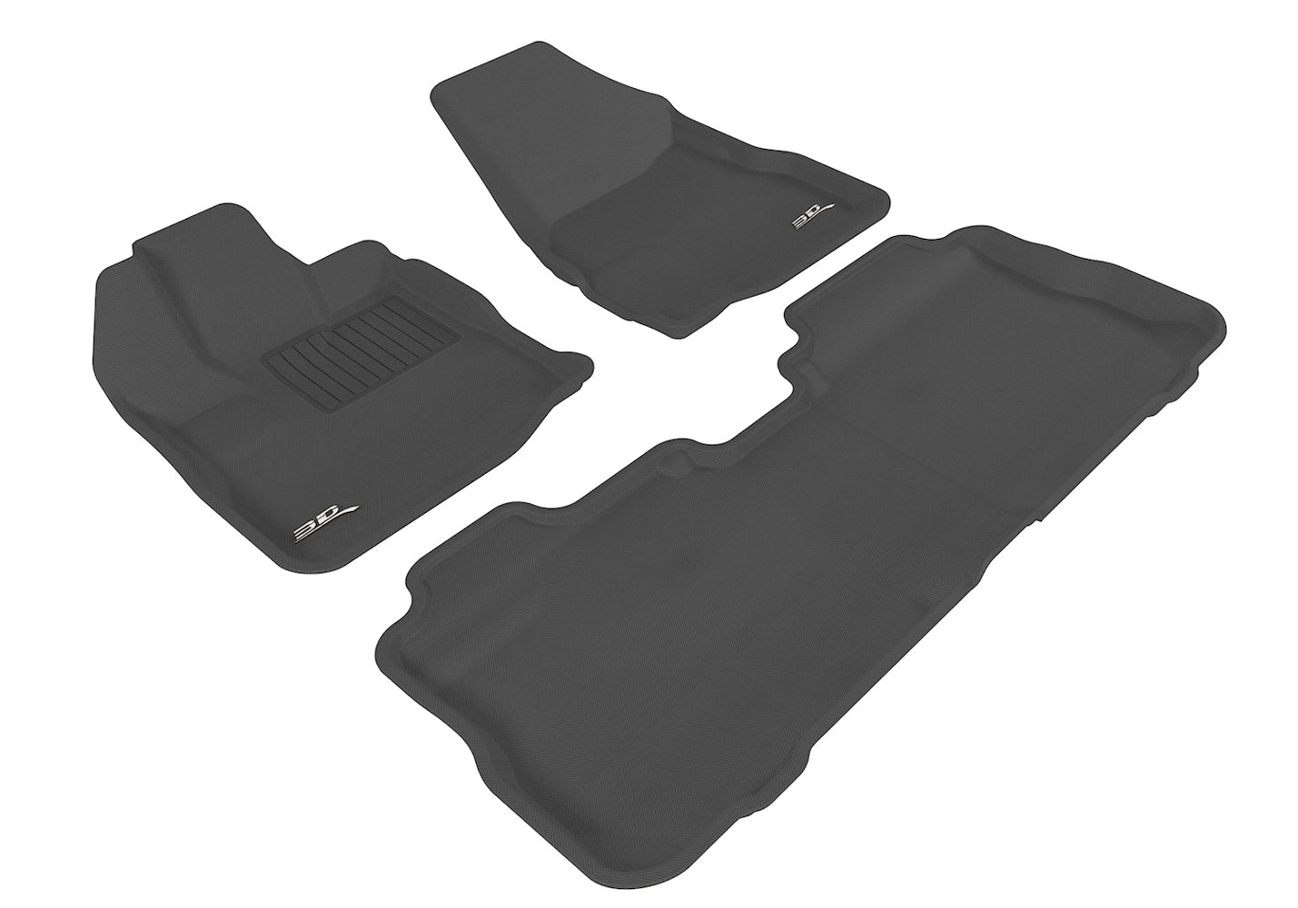 3D MAXpider Kagu Floor Liner - Front/2nd Row - Black/Textured - 3.6 L - Dual Floor Hooks