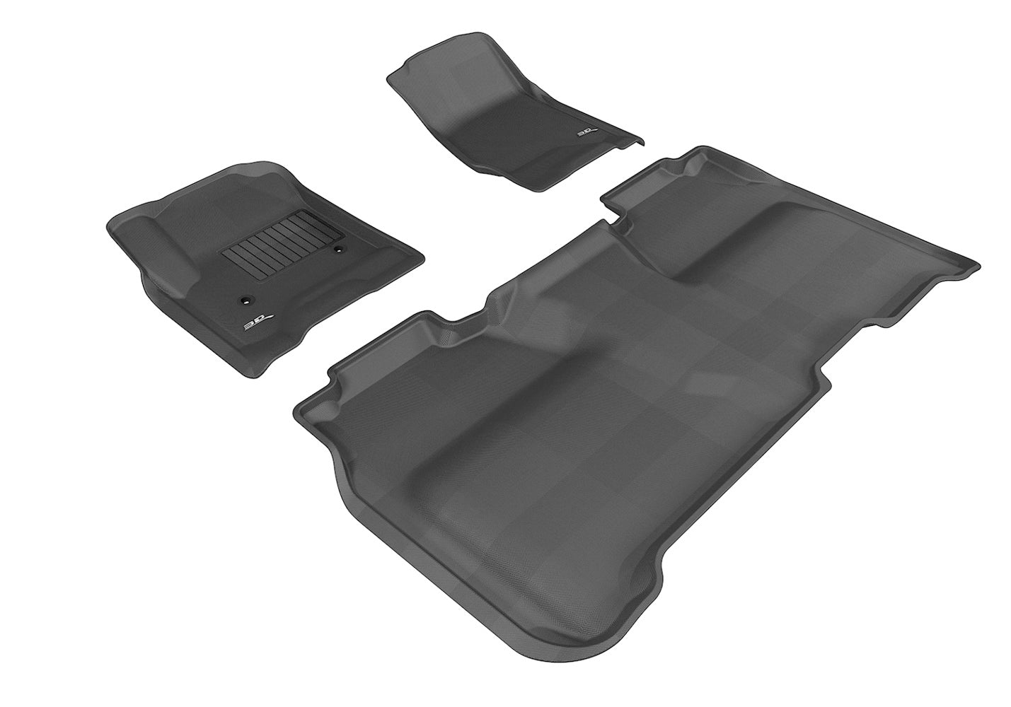 3D MAXpider Kagu Floor Liner - Front/2nd Row - Black/Textured - Crew Cab