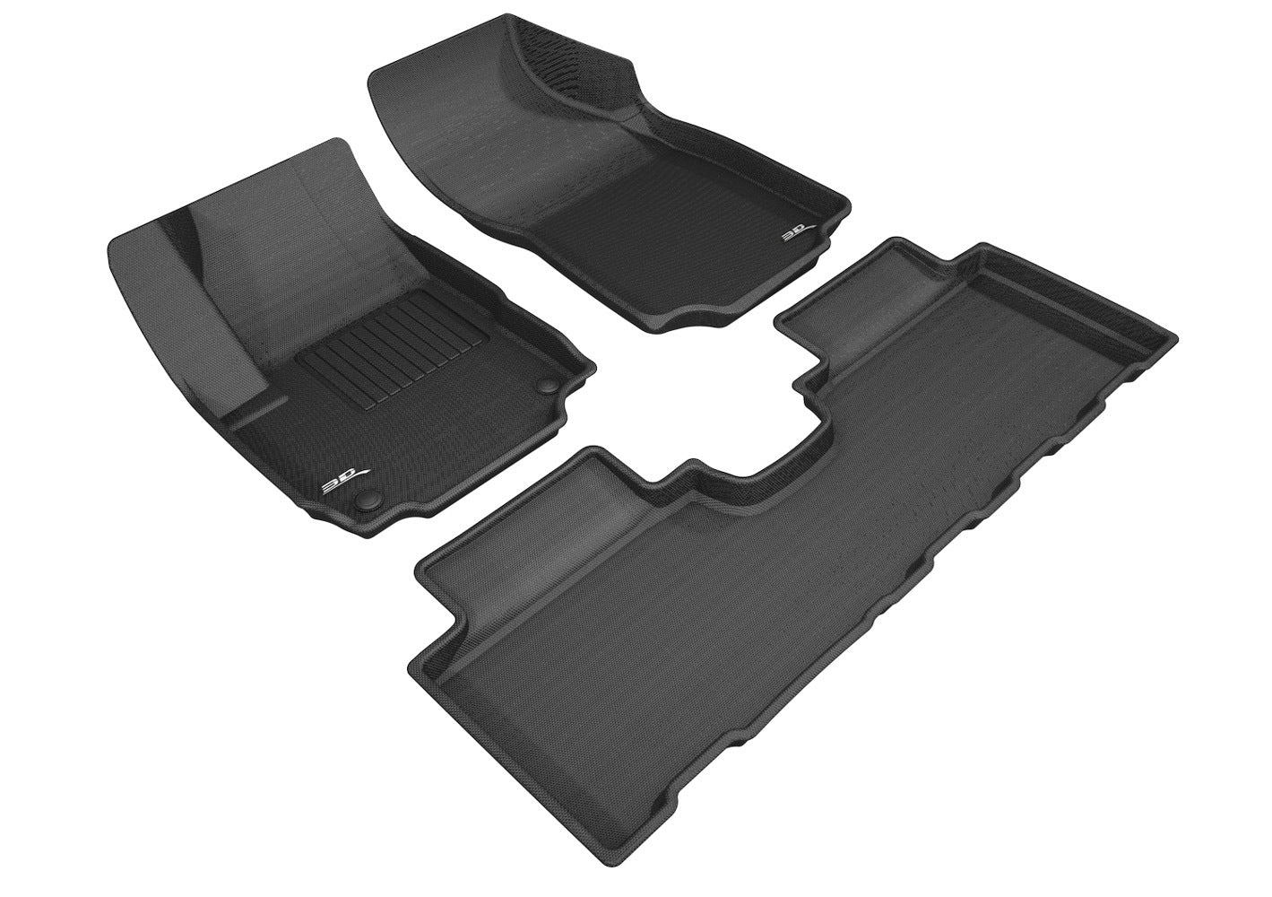 3D MAXpider Kagu Front / 2nd Row Floor Liner - Black / Textured - GM Midsize Crossover 2018-21