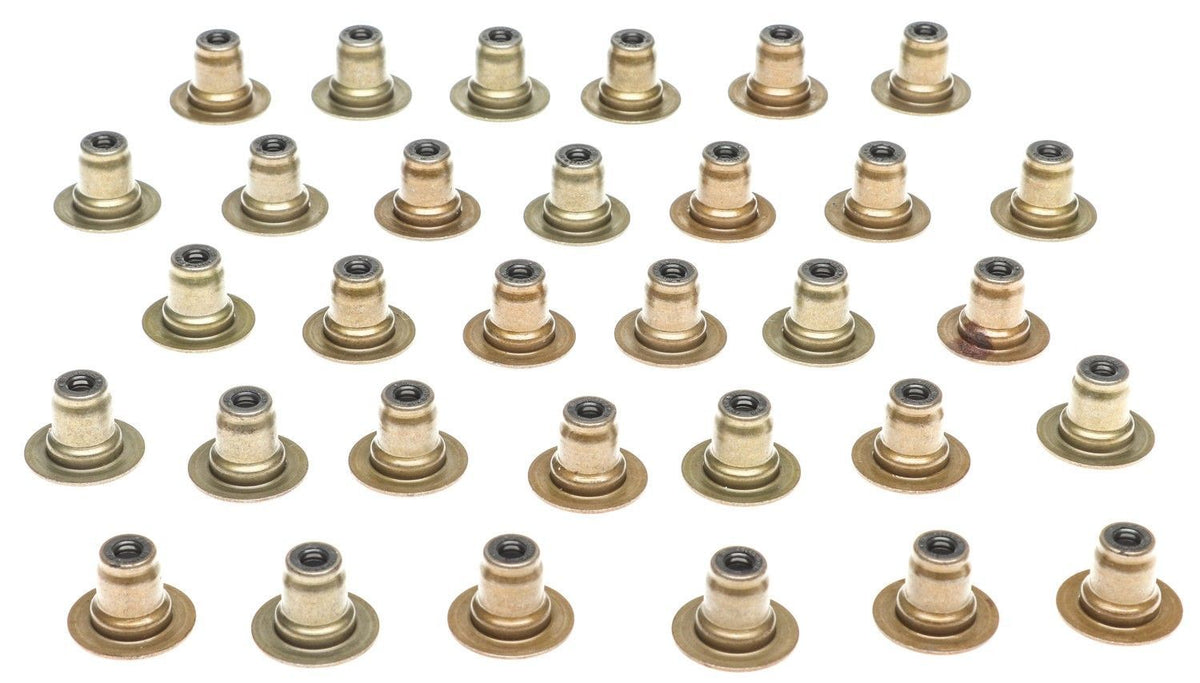 MAHLE Original Positive Stop Valve Stem Seal - 0.218 in Valve Stem - 0.428 in Guide OD - Viton® Rubber (Set of 32)