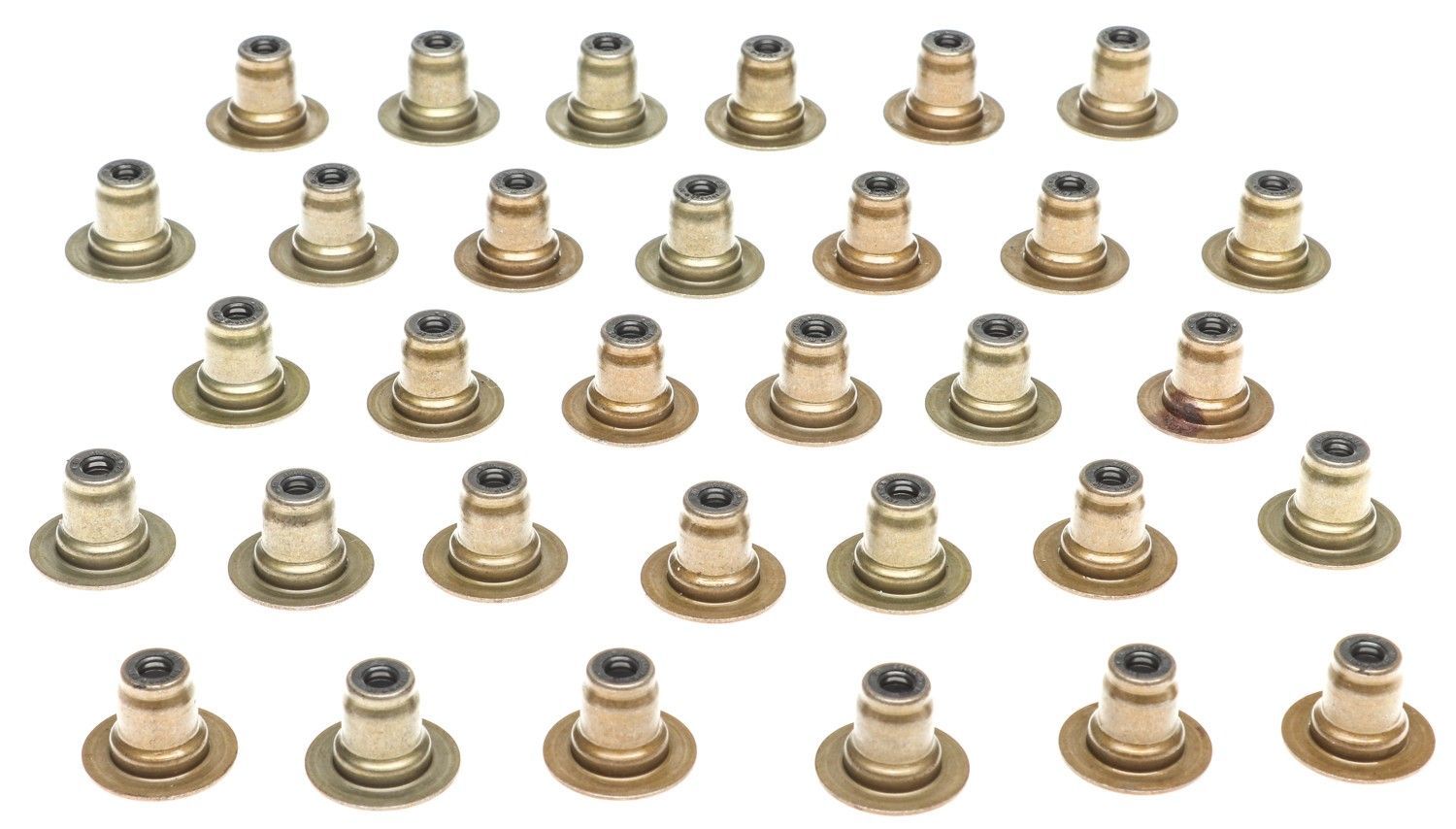 MAHLE Original Positive Stop Valve Stem Seal - 0.218 in Valve Stem - 0.428 in Guide OD - Viton® Rubber (Set of 32)