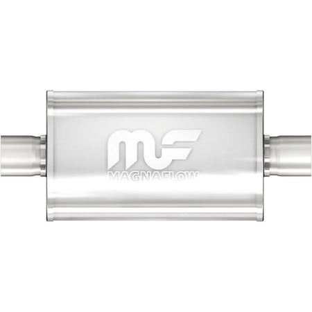 Magnaflow Stainless Muffler - 3 in Center Inlet - 3 in Center Outlet - 18 x 8 x 5 in Oval Body - 24 in Long
