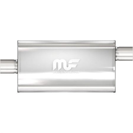 Magnaflow Stainless Muffler - 3-1/2 in Center Inlet / Outlet - 22 x 11 x 5 in Oval Body - 28 in Long