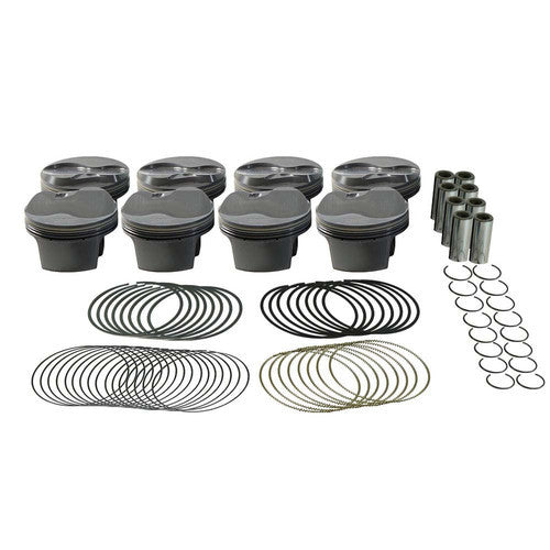 Mahle PowerPak Forged Dome Piston and Ring Set - 4.135 in Bore - 1.062 in Compression Height - 1.0 x 1.0 x 2.0 mm Ring Grooves - Plus 9.00 cc - Small Block Chevy