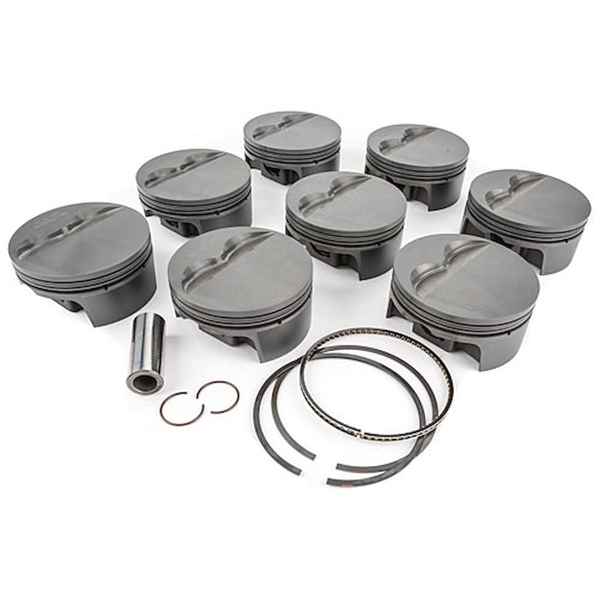 Mahle PowerPak Forged Flat Top Piston and Ring Set - 4.350 in Bore - 2.065 in Compression Height - 1.5 x 1.5 x 3.0 mm Ring Grooves - Minus 8.10 cc - Mopar B / RB-Series