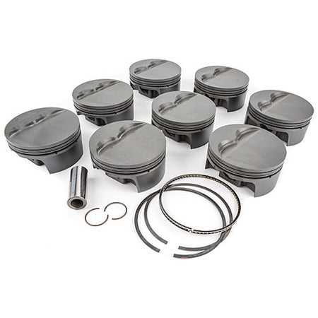 Mahle PowerPak Forged Flat Top Piston and Ring Set - 4.350 in Bore - 2.065 in Compression Height - 1.5 x 1.5 x 3.0 mm Ring Grooves - Minus 8.10 cc - Mopar B / RB-Series