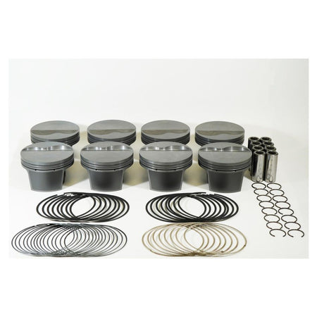 Mahle PowerPak Forged Flat Top Piston and Ring Set - 4.005 in Bore - 1.330 in Compression Height - 1.0 x 1.0 x 2.0 mm Ring Grooves - Minus 5.80 cc - GM LS-Series