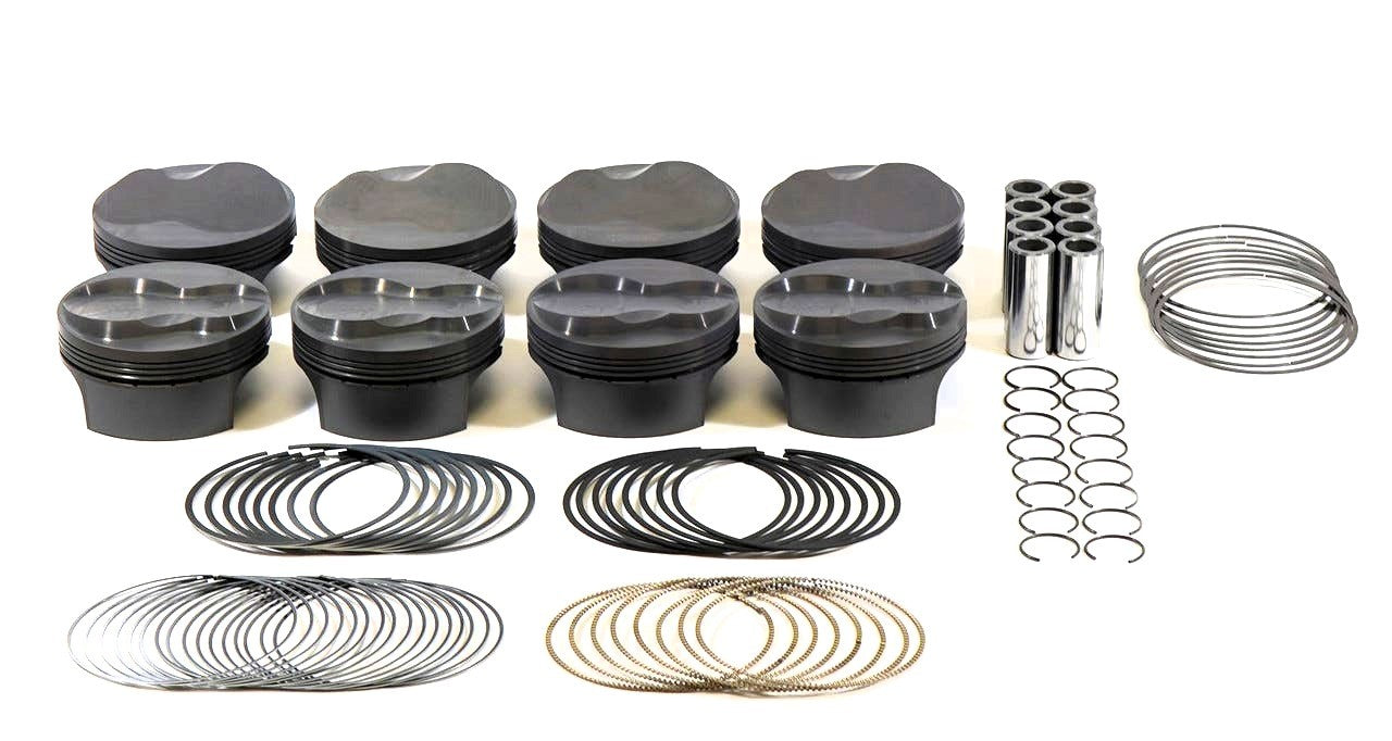Mahle PowerPak Forged Dome Piston and Ring Set - 4.135 in Bore - 1.110 in Compression Height - 1.0 x 1.0 x 2.0 mm Ring Grooves - Plus 5.60 cc - GM LS-Series