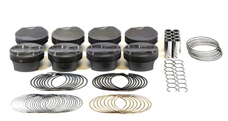 Mahle PowerPak Forged Dome Piston and Ring Set - 4.135 in Bore - 1.110 in Compression Height - 1.0 x 1.0 x 2.0 mm Ring Grooves - Plus 5.60 cc - GM LS-Series