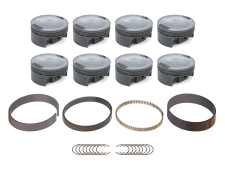 Mahle PowerPak Forged Dome Piston and Ring Set - 4.095 in Bore - 1.211 in Compression Height - 1.0 x 1.0 x 2.0 mm Ring Grooves - Plus 3.60 cc - Mopar Gen III Hemi