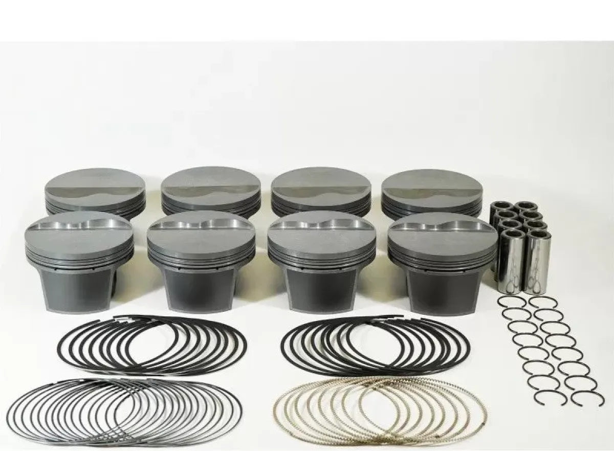 Mahle PowerPak Forged Dish Piston and Ring Set - 3.435 in Bore - 1.271 in Compression Height - 1.2 x 1.2 x 2.8 mm Ring Groove - Minus 13.10 cc - BMW Inline-6