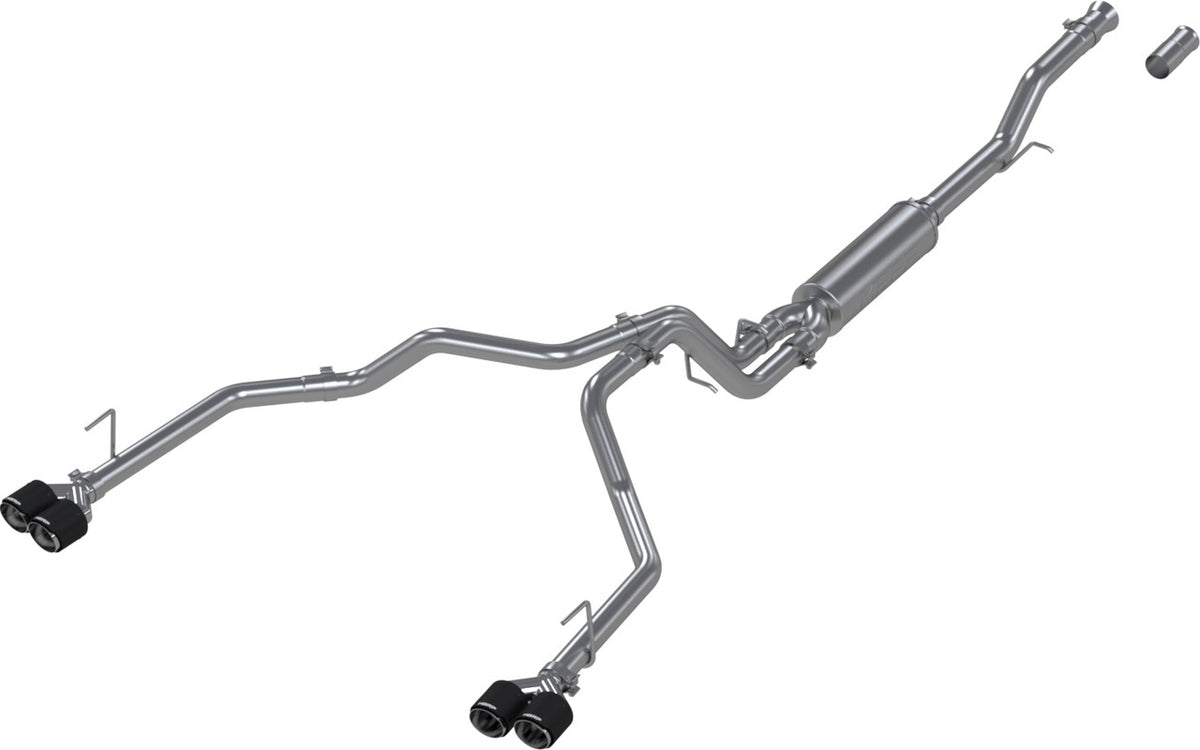 MBRP Armor Pro Cat-Back Stainless Exhaust System - 2.5 in Diameter - Carbon Fiber Look Tips - GM Fullsize SUV 2021-24 S50593CF