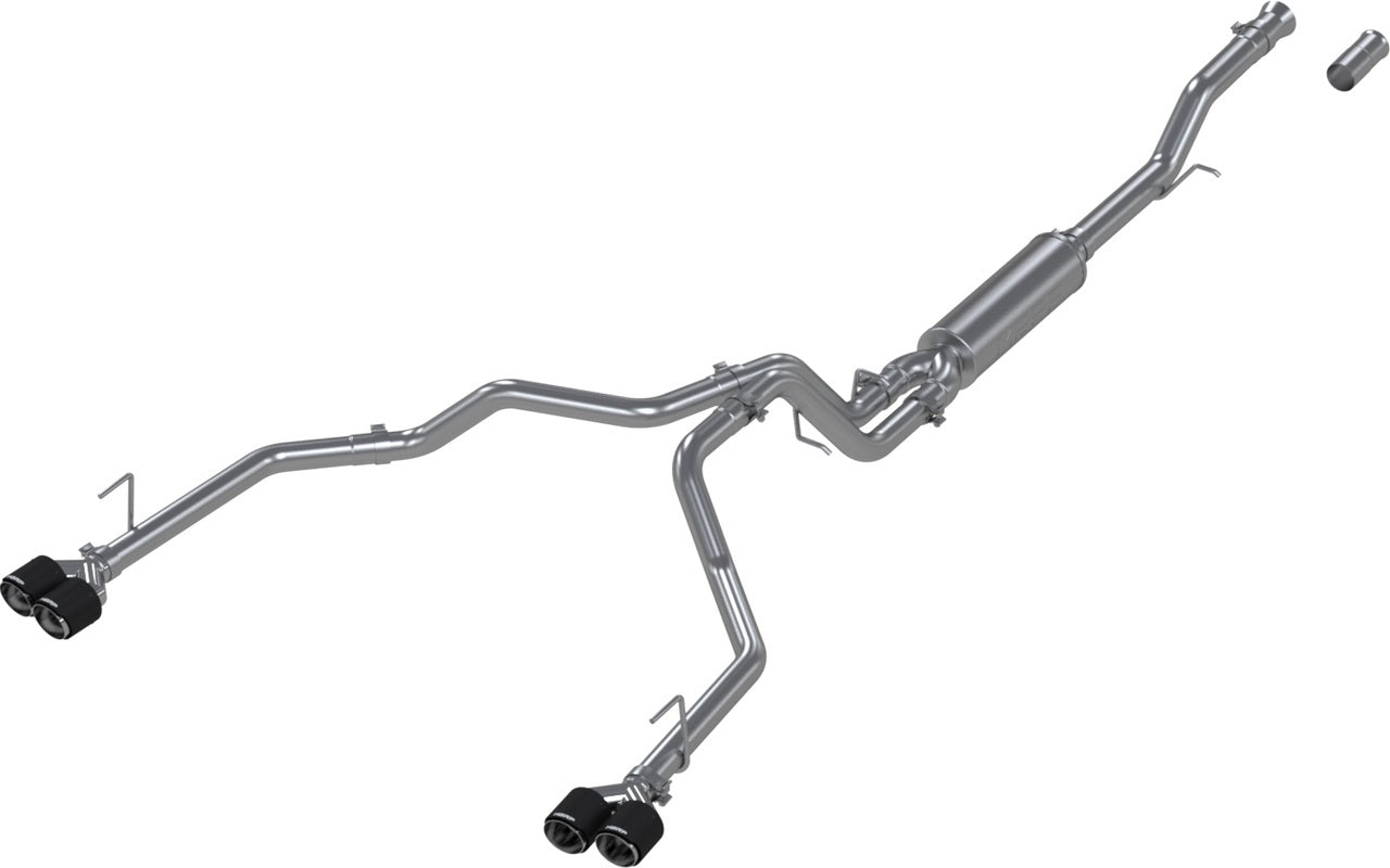 MBRP Armor Pro Cat-Back Stainless Exhaust System - 2.5 in Diameter - Carbon Fiber Look Tips - GM Fullsize SUV 2021-24 S50593CF