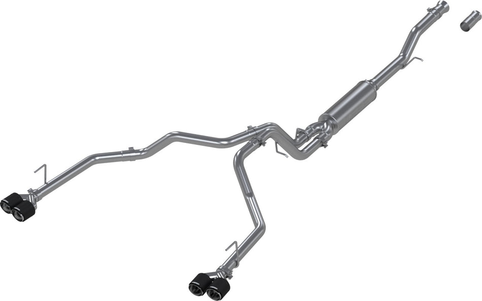 MBRP Armor Pro Cat-Back Stainless Exhaust System - 2.5 in Diameter - Carbon Fiber Look Tips - GM Fullsize SUV 2021-24 S50593CF