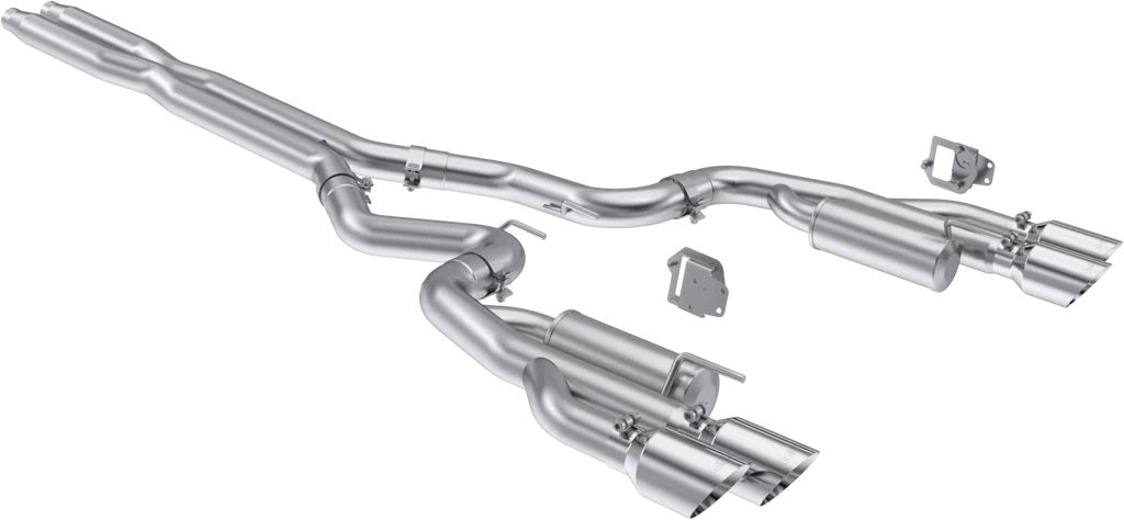 MBRP Armor Pro Cat-Back Stainless Exhaust System - 3 in Diameter - 4 in Stainless Tips - Ford Coyote - Ford Mustang 2024