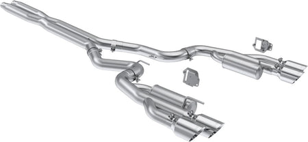 MBRP Armor Pro Cat-Back Stainless Exhaust System - 3 in Diameter - 4 in Stainless Tips - Ford Coyote - Ford Mustang 2024