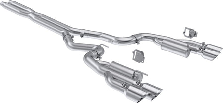 MBRP Armor Lite Cat-Back Exhaust System - 3 in Diameter - 4 in Stainless Tips - Ford Coyote - Ford Mustang 2024