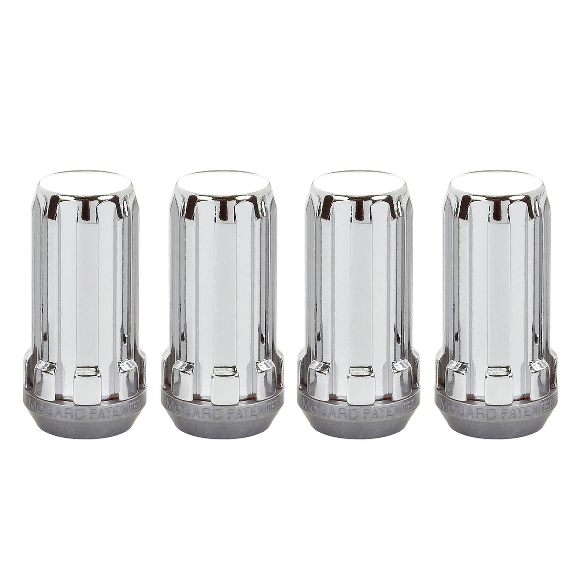 McGard Wheel Lock - Spline Drive - 14 mm x 1.50 Thread - 22 mm Spline Drive Head - Cone Seat - Closed Ended - Chrome (Set of 4)