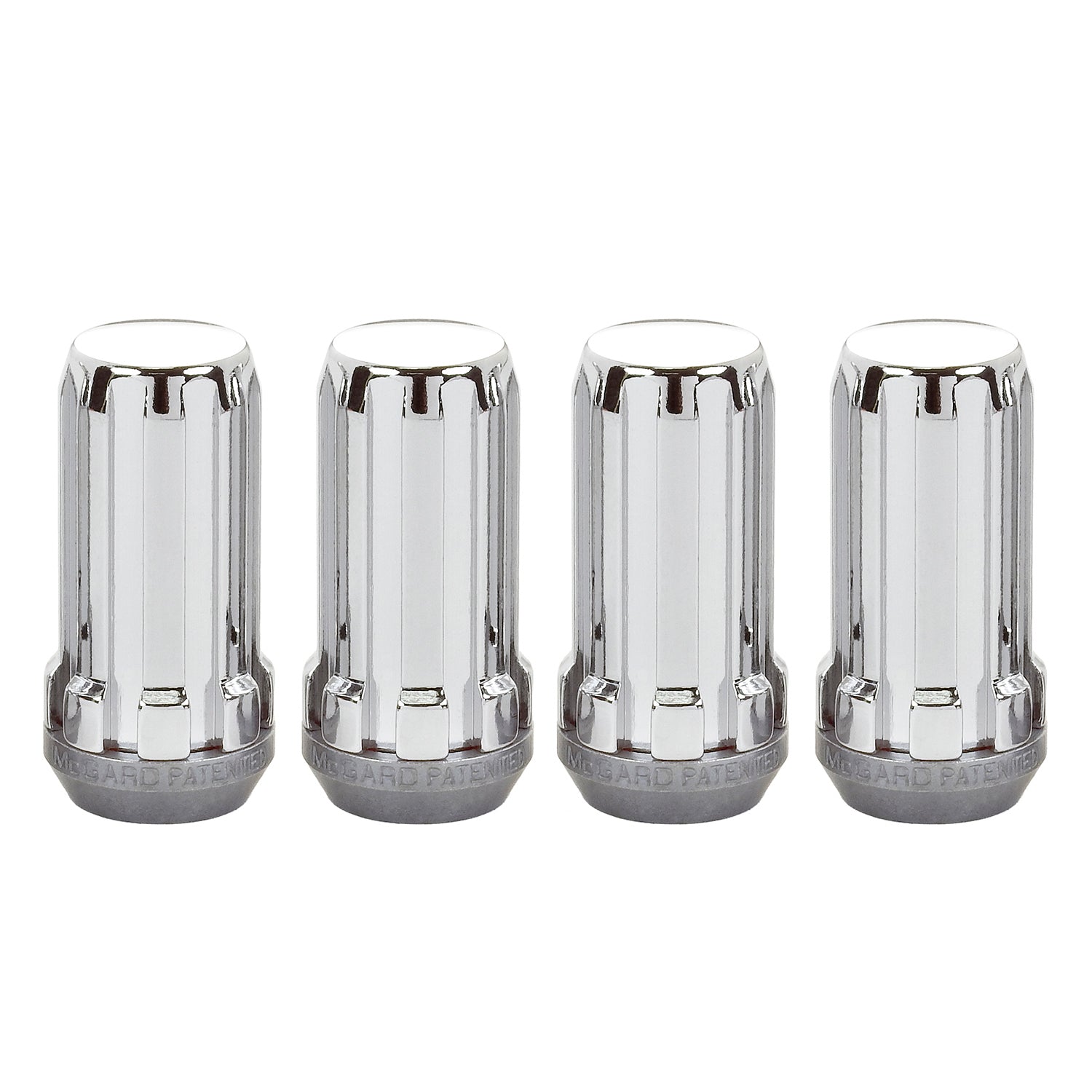McGard Wheel Lock - Spline Drive - 14 mm x 1.50 Thread - 22 mm Spline Drive Head - Cone Seat - Closed Ended - Chrome (Set of 4)